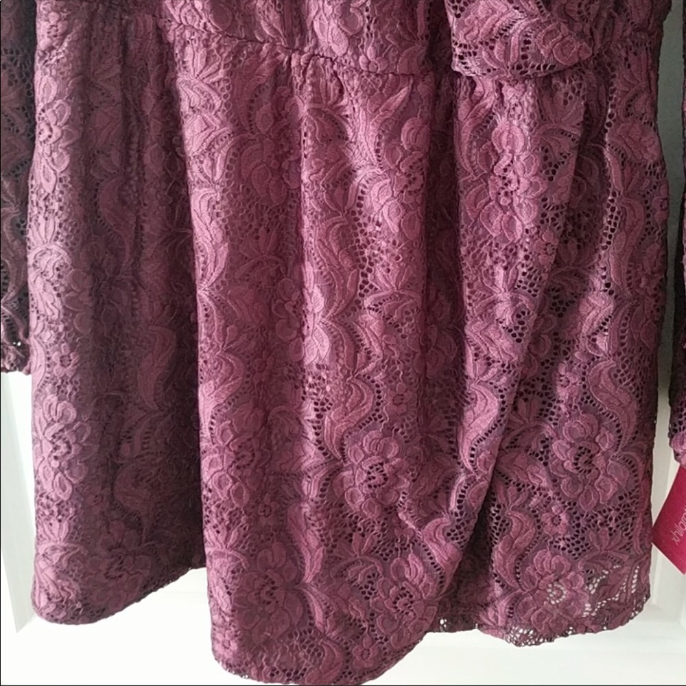 Lace Burgundy Romper
